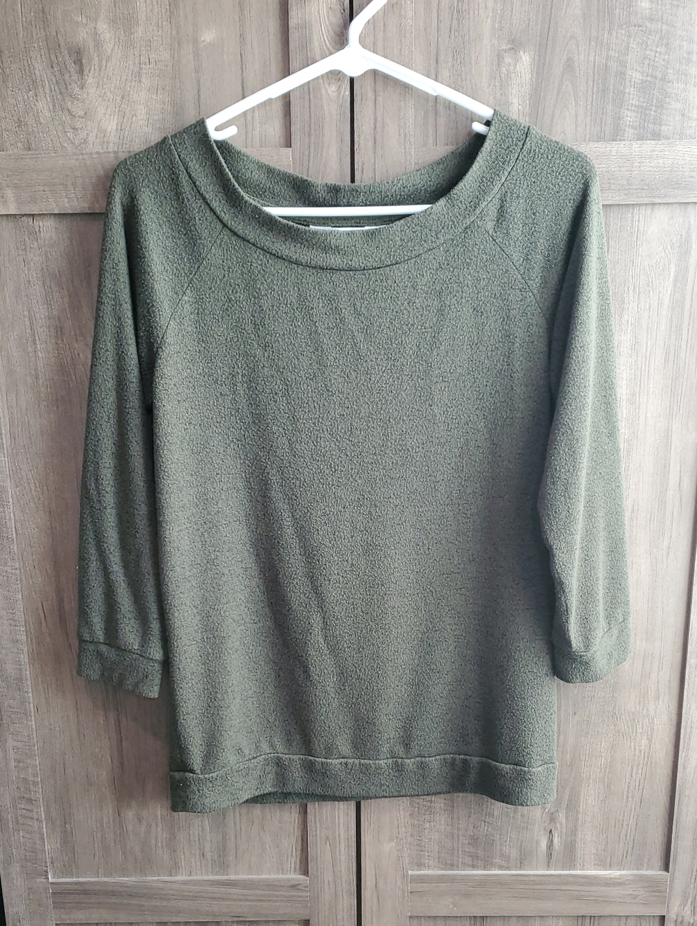 Market & Spruce Olive Scoop-Neck Fleece Pullover
